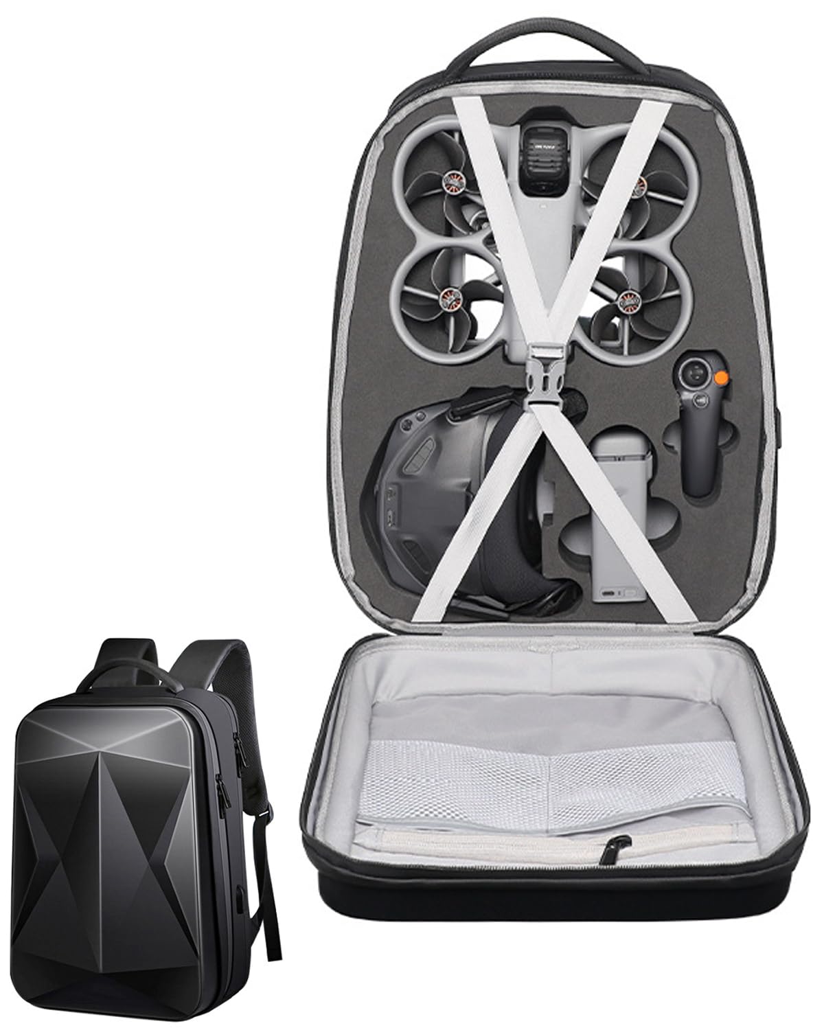 Futerał kompatybilny z DJI Avata 360 Motion Fly More Combo & Fly More Combo, Drone Backpack Gogle do przechowywania N3, RC 2 i innych akcesoriów do dronów Avata 360