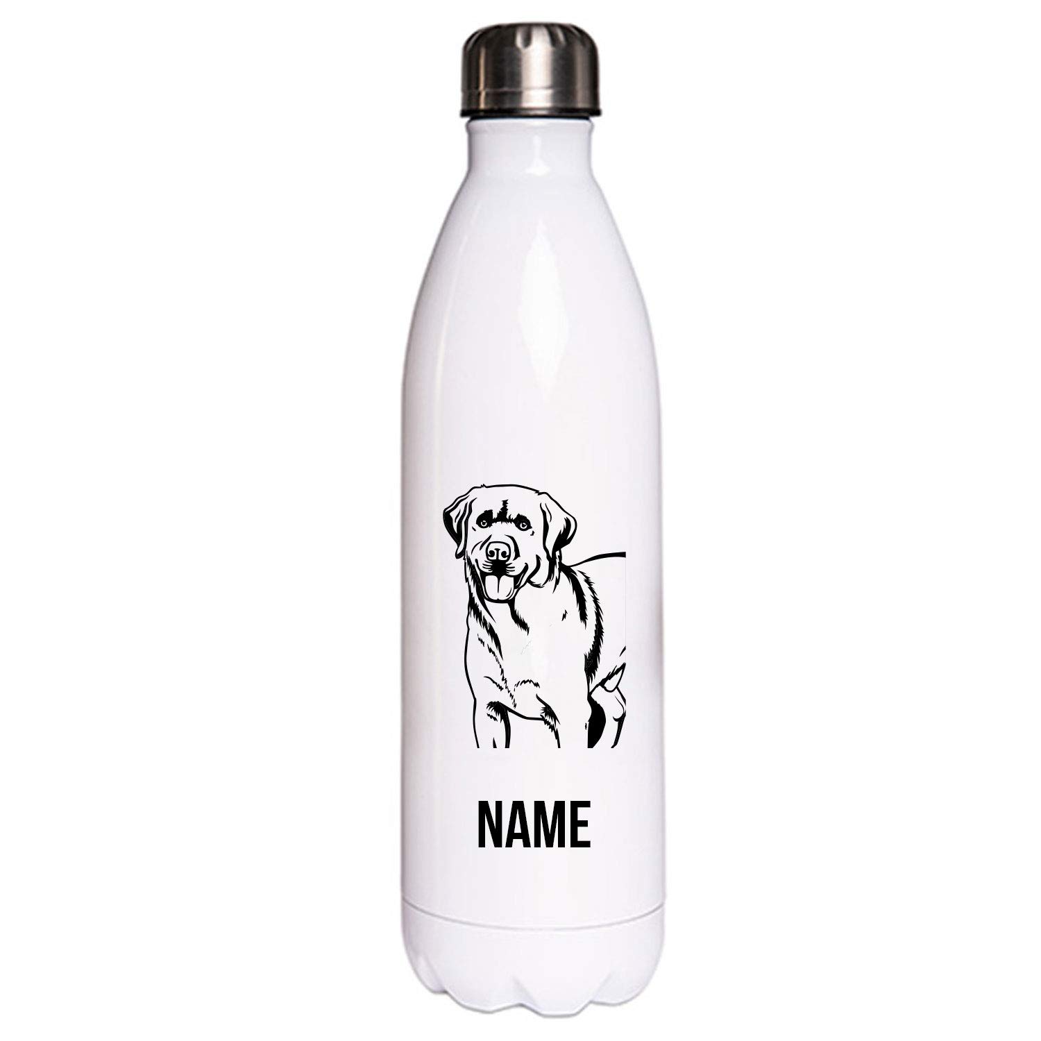Golden Retriever Edelstahl-Trinkflasche – 500 Ml, Isoliert | Mit Hundemotiv
