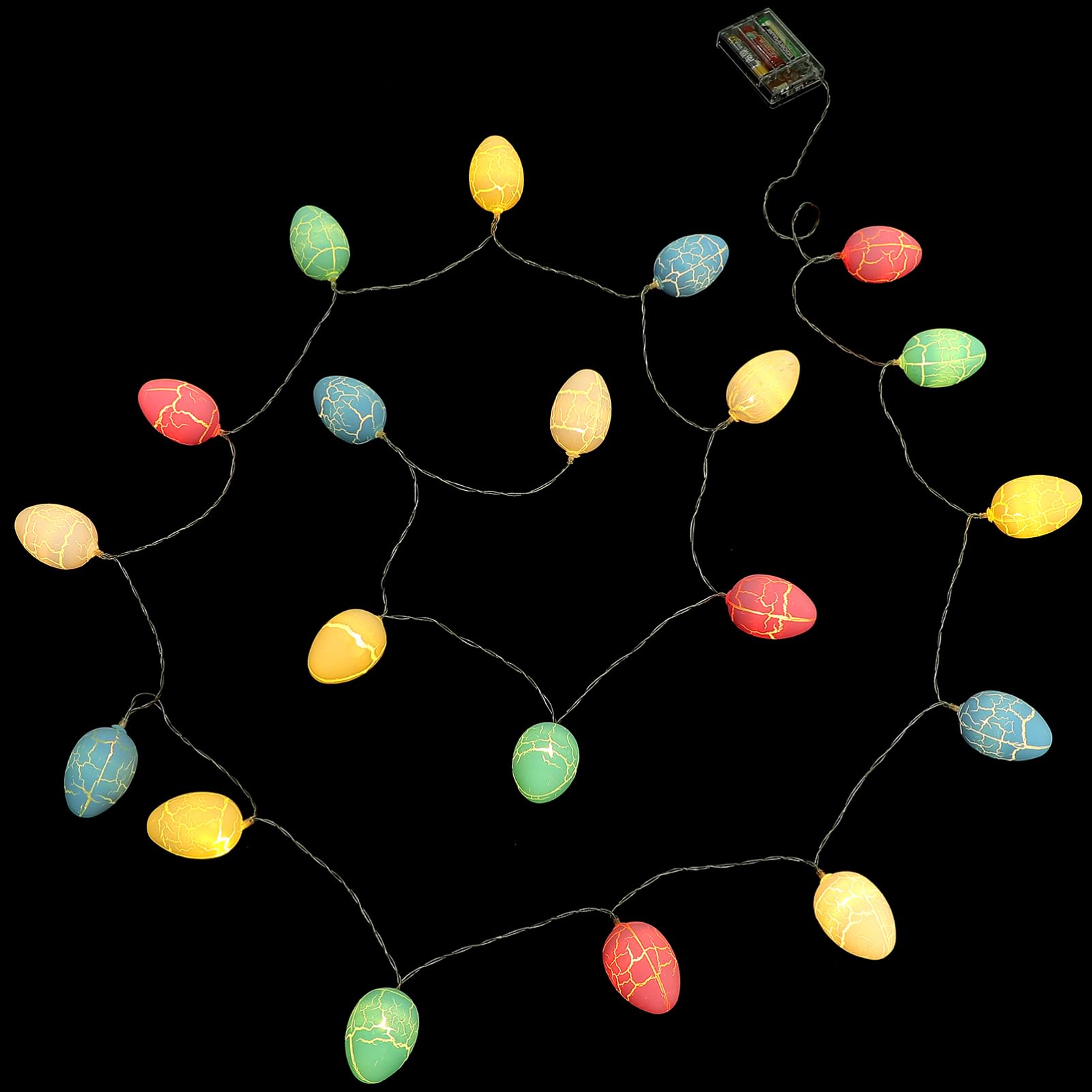 3 Stück Easter Egg String Light Leds Batteriebetriebene Lichterkette für Festliche Dekoration für Ostern Hochzeiten und Partys Dekorative Lichter für Einfarbige und Mehrfarbige