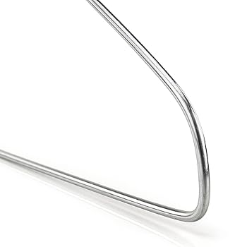 イタリア製　金属製シルバー衣類ハンガー16本 Amazon.com: HANGERWORLD Silver Metal Wire Clothes Hangers