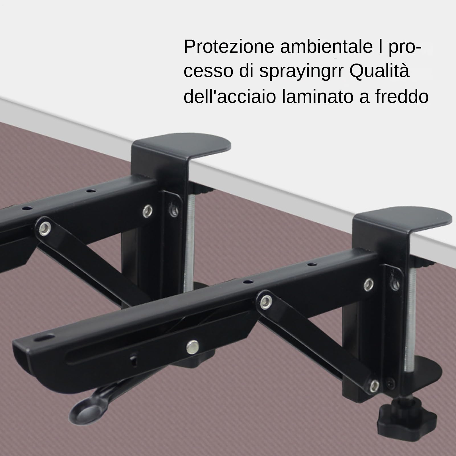 Prolunga Da Scrivania - Staffe Di Estensione Da Tavolo Senza Perforazione | Clip Laterale Per Staffa Per Tastiera In Metallo Laminato Freddo | Morsetto Per Vassoio Estensibile Da Scrivania Ergonomic