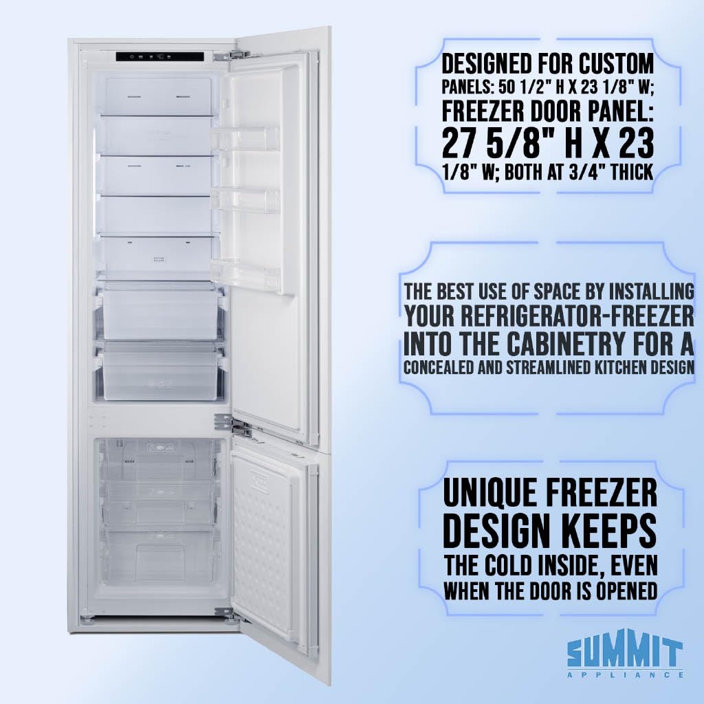 Summit 24" Bottom Freezer Refrigerator, Panel Ready Refrigerator- Freezer, Energy Star- Ffbf11nt (Panels Not Included) (Right Hand Door) on Fridge.com - View 5