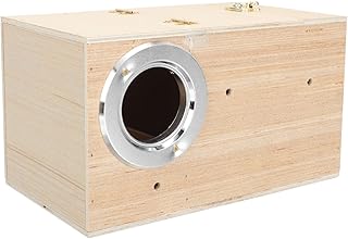 Mipcase Parrot Breeding Box Aviary Cage Outdoor Wooden Bird House Wooden Decor Wooden Birdhouses Conure Nesting Pet Parakeet House Birdhouse Pendant Parrot Breeding Nest Bird House Decor