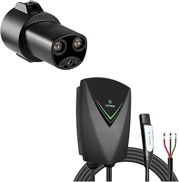 Lectron Bundle - J1772 to NACS EV Charging Adapter 80A 240V & Tesla NACS Level 2 EV Charger, UL2594 Certified ETL Listed, 48A 240V, Hardwired
