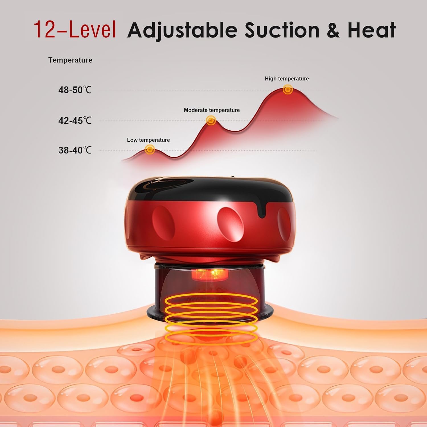 Smart Cupping Therapy Kit Massage, 4-in-1 Electric Massage Cupping Set with 12-Level Portable Cupping Therapy Set for Back Pain Relief, Shoulder Portable Home Use 2 pcs 1 Pack - Image 5