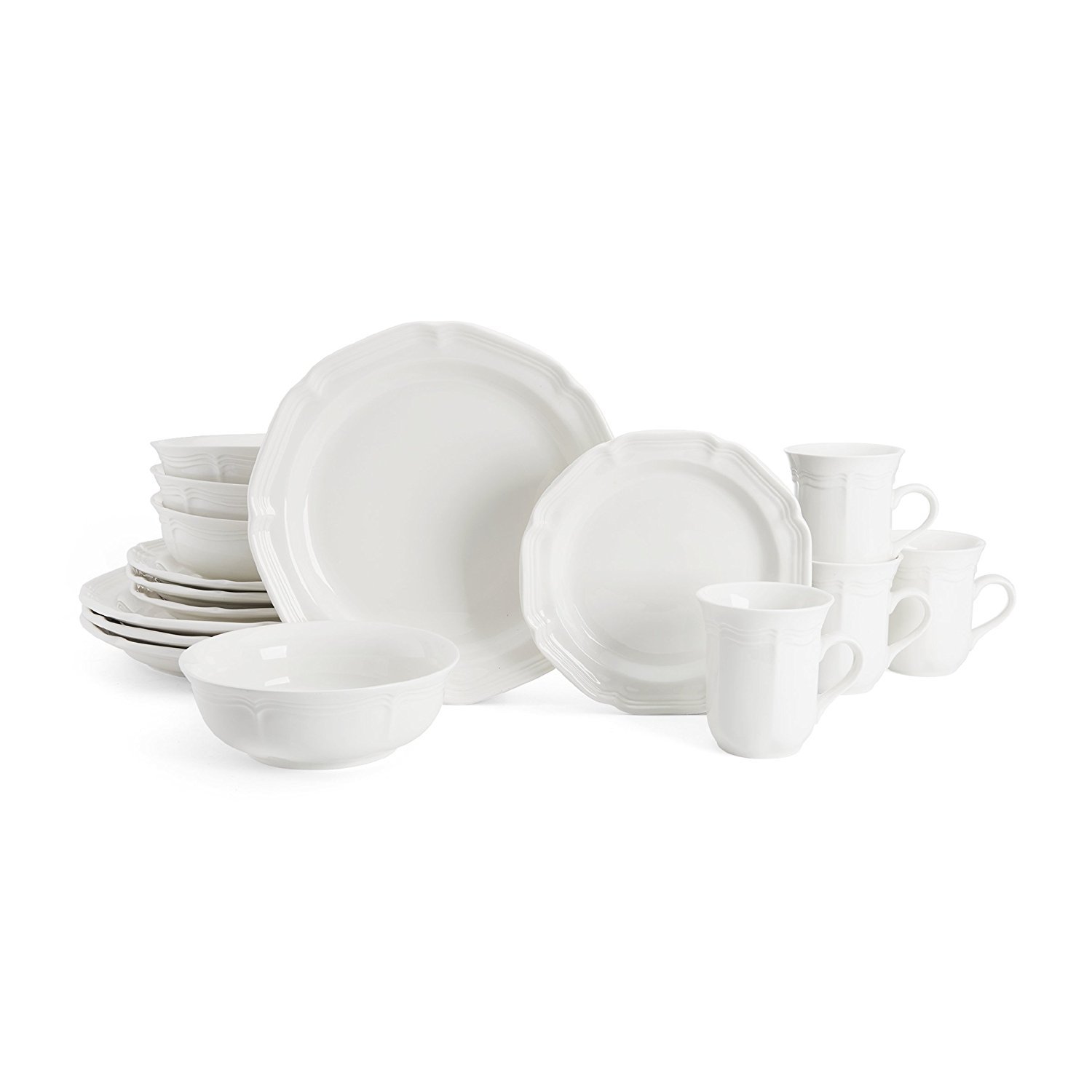 Amazon.com | Mikasa French Countryside Stoneware Ivory 20 Pc Set
