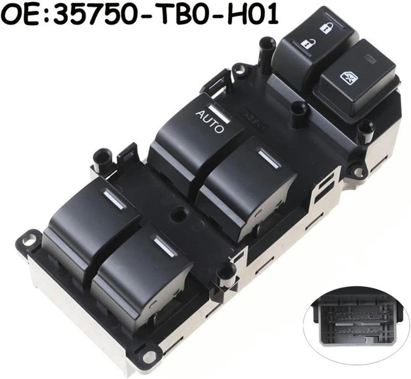 Pulsante alzacristalli 35750-TB0-H01 35750-TB0-H02 Interruttore Principale alzacristalli Elettrico per Auto Accord 2008-2011 Interruttore regolatore alzacristalli Auto