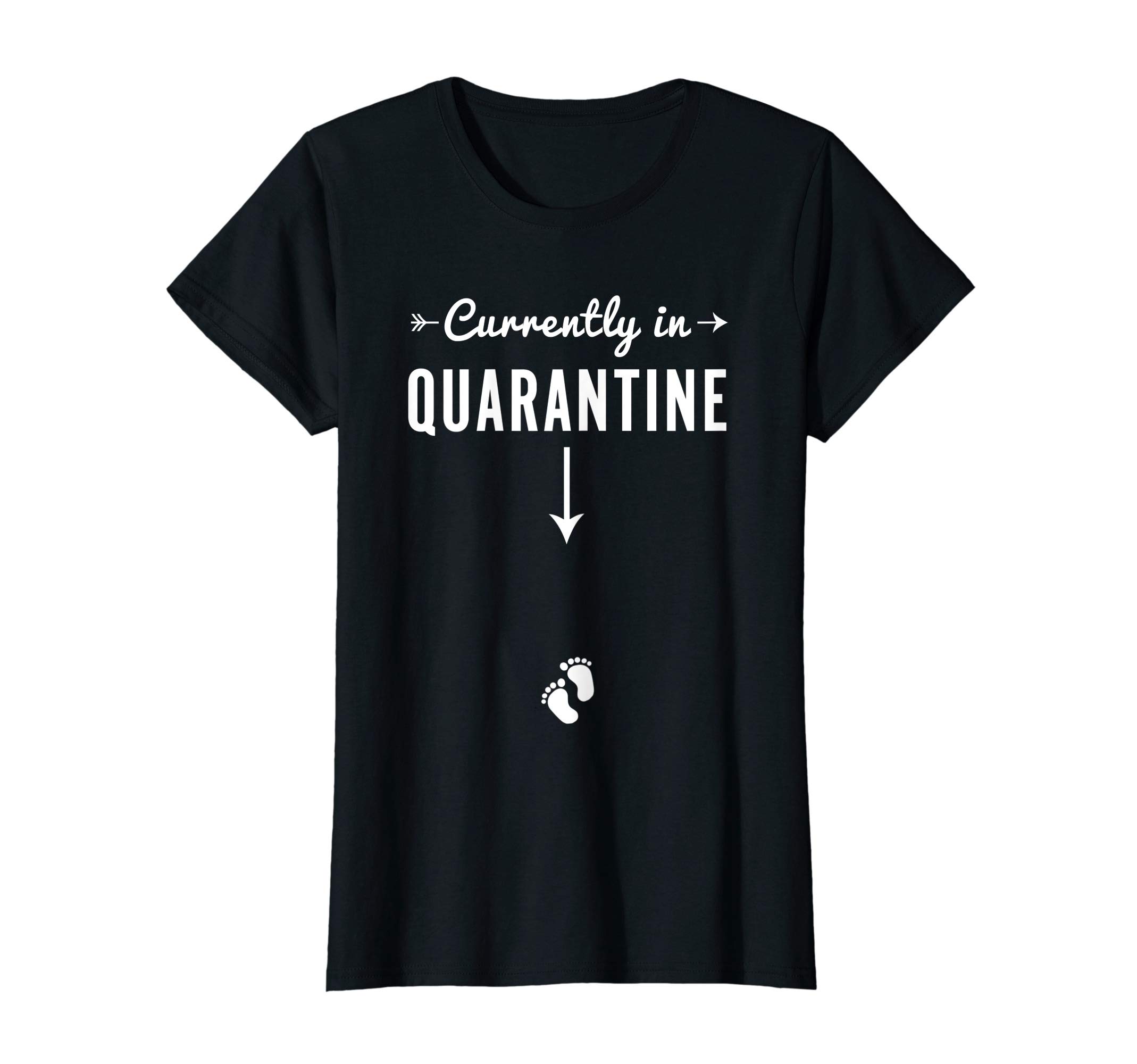 Pregnancy Announcement and Reveal GiftsWomens Currently in Quarantine Womens Pregnancy Gift Announcement T-Shirt