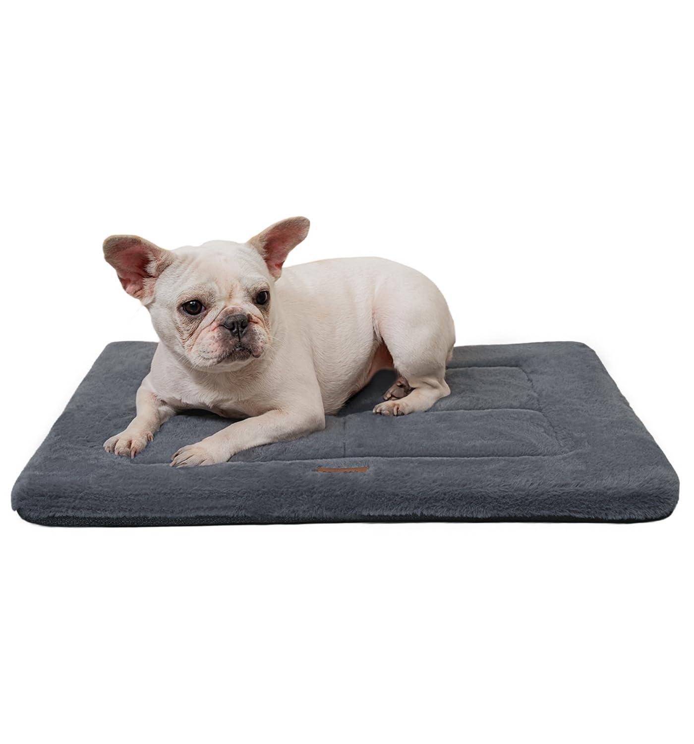 Made4Pets Dog Mat Small Dog Crate Bed 24" Metal Crates Fit, Crate Bed Ultra-Soft/Machine Washable/Anti-Slip, Cozy Dog Crate Pad for Small Dogs, 24L x 18W x 1.4H Inches(61L x 45.7W x 3.5H cm)-Dark Gray