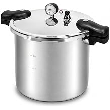 Barton 22 QT Pressure Canner & Cooker, Induction Compatible Stovetop Canning Pot with Pressure Gauge and Rack, Large Capacity Steam Pressure Cooker for Meat, Poultry & Vegetables