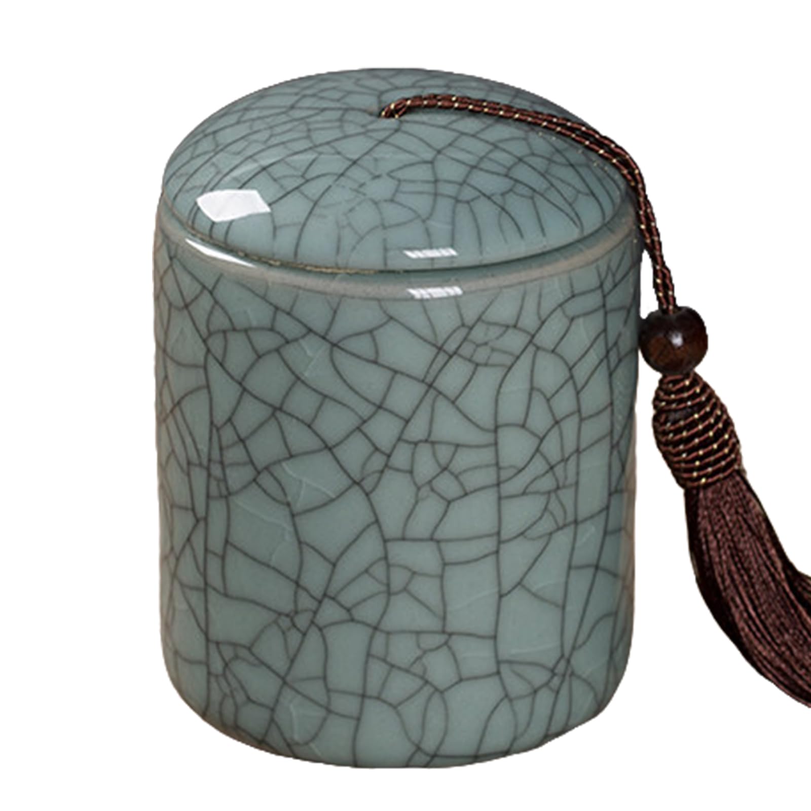UpGBRF Ceramic Jar with Lid 250Ml Coffee Container Kitchen Food Storage Jars for Spice Sugar Tea Bag for Countertop,I