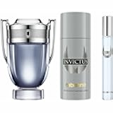 Paco Rabanne Invictus 3-Piece Gift Set for Men, (3.4 Oz Eau De Toilette Spray + 5.0 Oz Deodorant spray + 0.33 Oz Travel Spray)