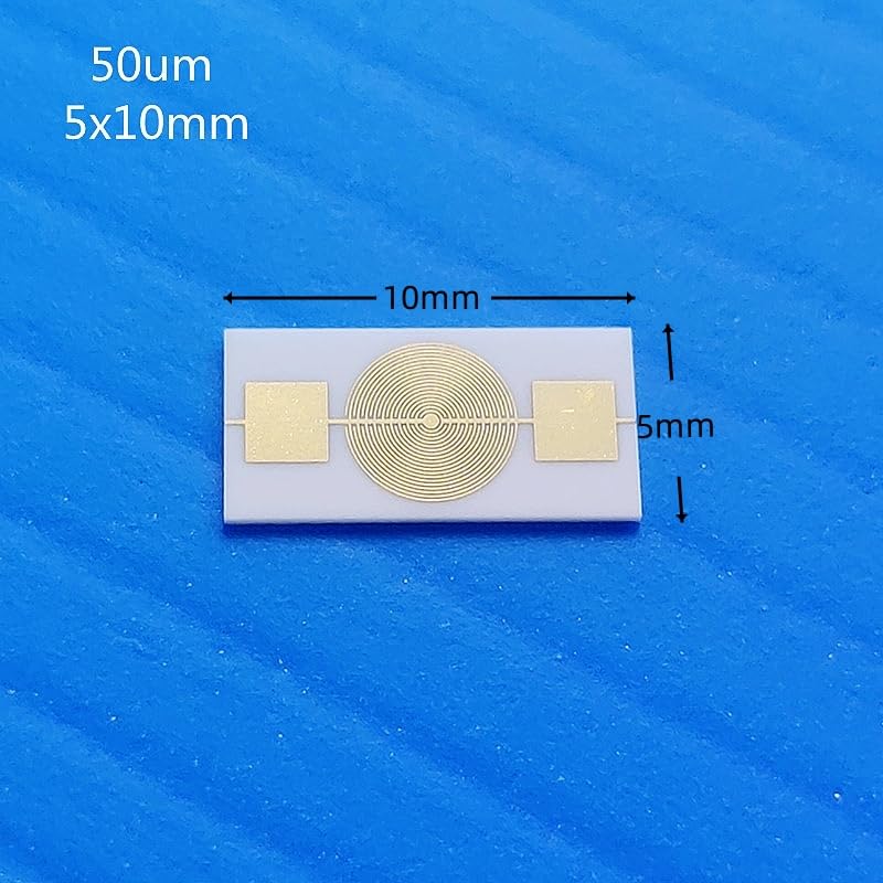 Sensor de humedad IDE de cerámica de alúmina con electrodos de oro interdigitados de 5x10 mm 2