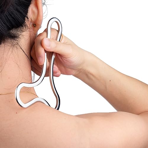 Allshow Gua Sha - Herramienta de masaje para raspado raspador muscular de acero inoxidable herramienta Guasha de metal herramienta IASTM para