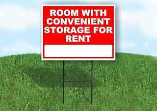 Room with convenient storage for rent Write On Me Red 18x24 in Single Sided Yard Road Sign w/Stand