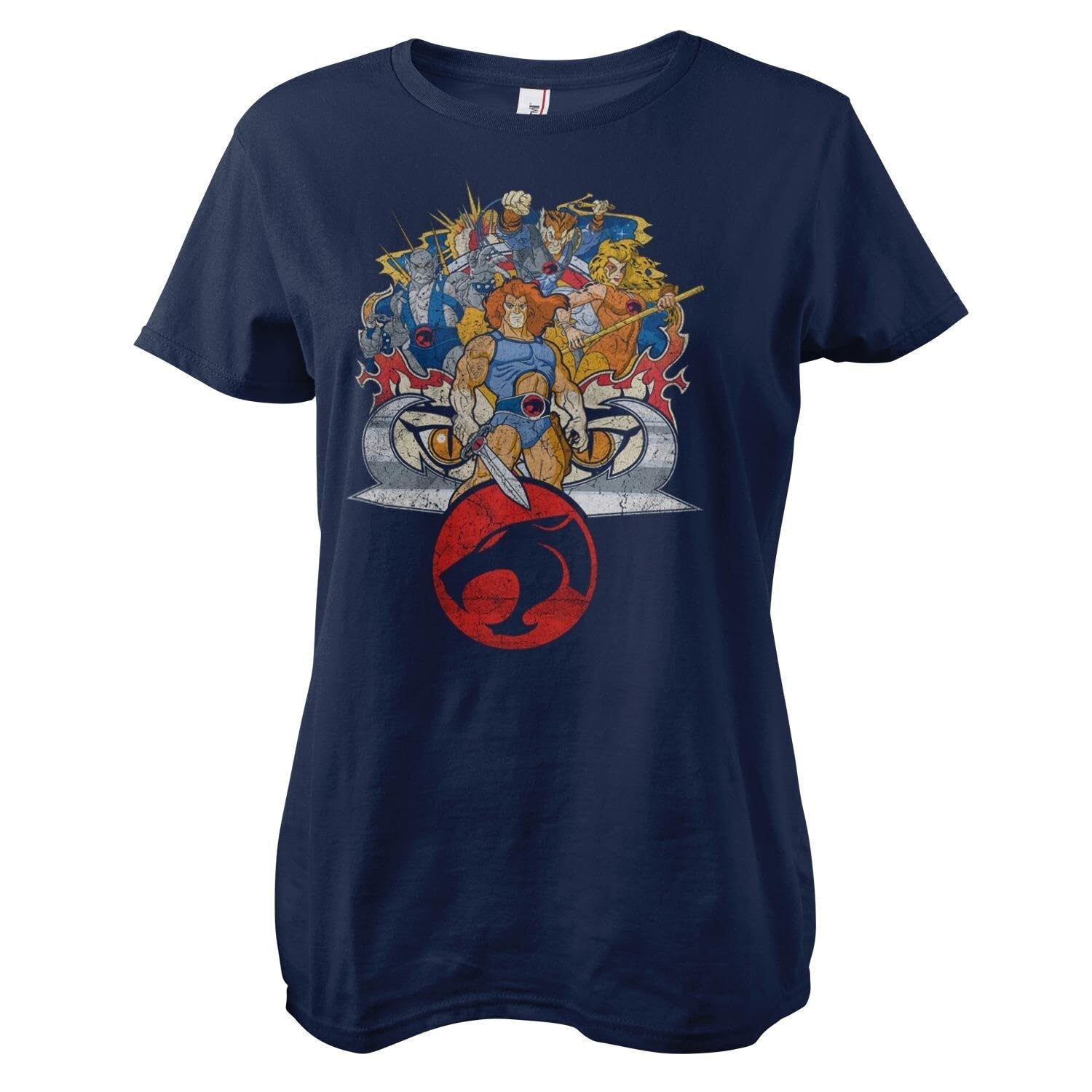 Thundercats Women's Navy Officially Licensed Team-Up T-Shirt (Navy), Large