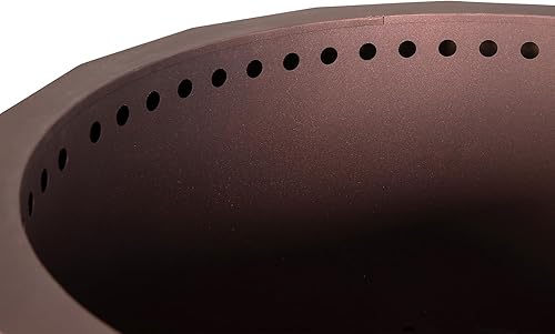 Miniatura 6 de Flash Furniture Titus - Chimenea de grado comercial sin humo para quemar leña al aire libre acabado bronce 27 pulgadas portátil cubierta impermeable