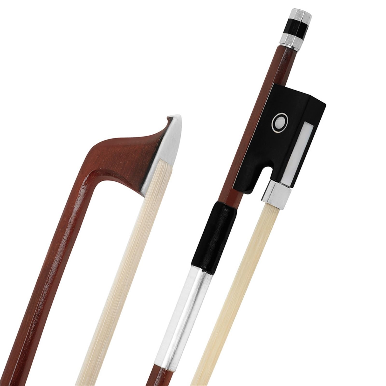 Arco Violino Accessori per strumenti musicali con arco in palissandro ebano naturale con coda di cavallo 4/4 per violino
