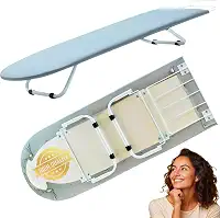 Tabua De Passar Roupa Dobrável Portátil Mesa Com Porta Ferro Retrátil