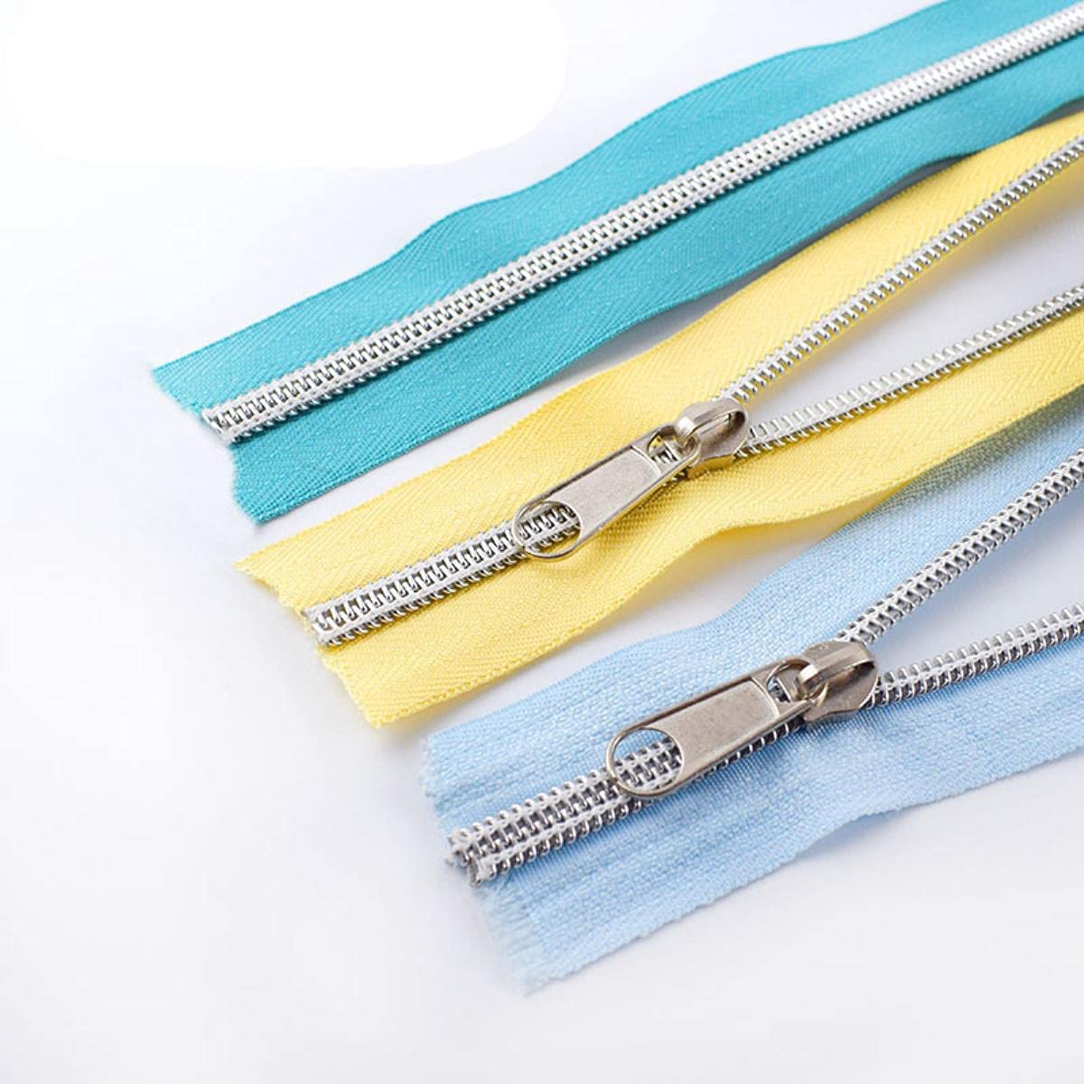 Estrattore Ziper, fissatore di cerniere, Sliders Zipper,Sewing Zips,Ended Zip Fasteners,5/10Meters 5# Zipper Open-end Coil Nylon Zippers for Luggage Clothing Bags Tent(B)
