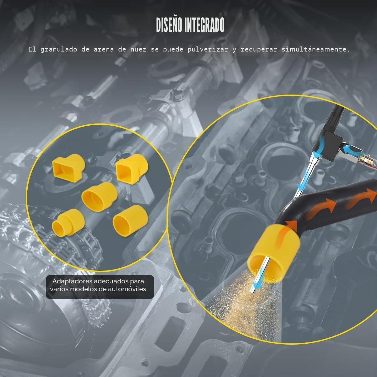 AUTOOL Máquina de Chorro de Arena, Motor automotriz Válvula de tubería de admisión Máquina Limpia Sistema Valvetronic Nuez