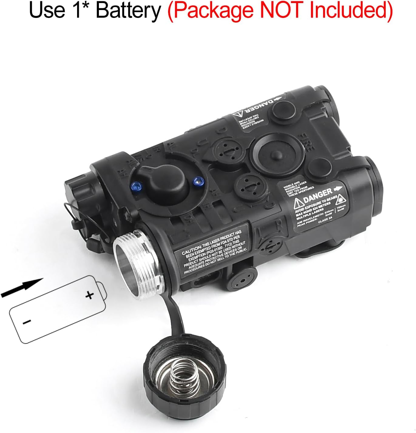 Upgrade Tactical Airsoft PEQ Sight, 4 Modes with Red/Green Laser, Red/Green Laser+White Light, Constant/Strobe White Light, Fit for 20mm Picatinny Rail AEG GBB CQB