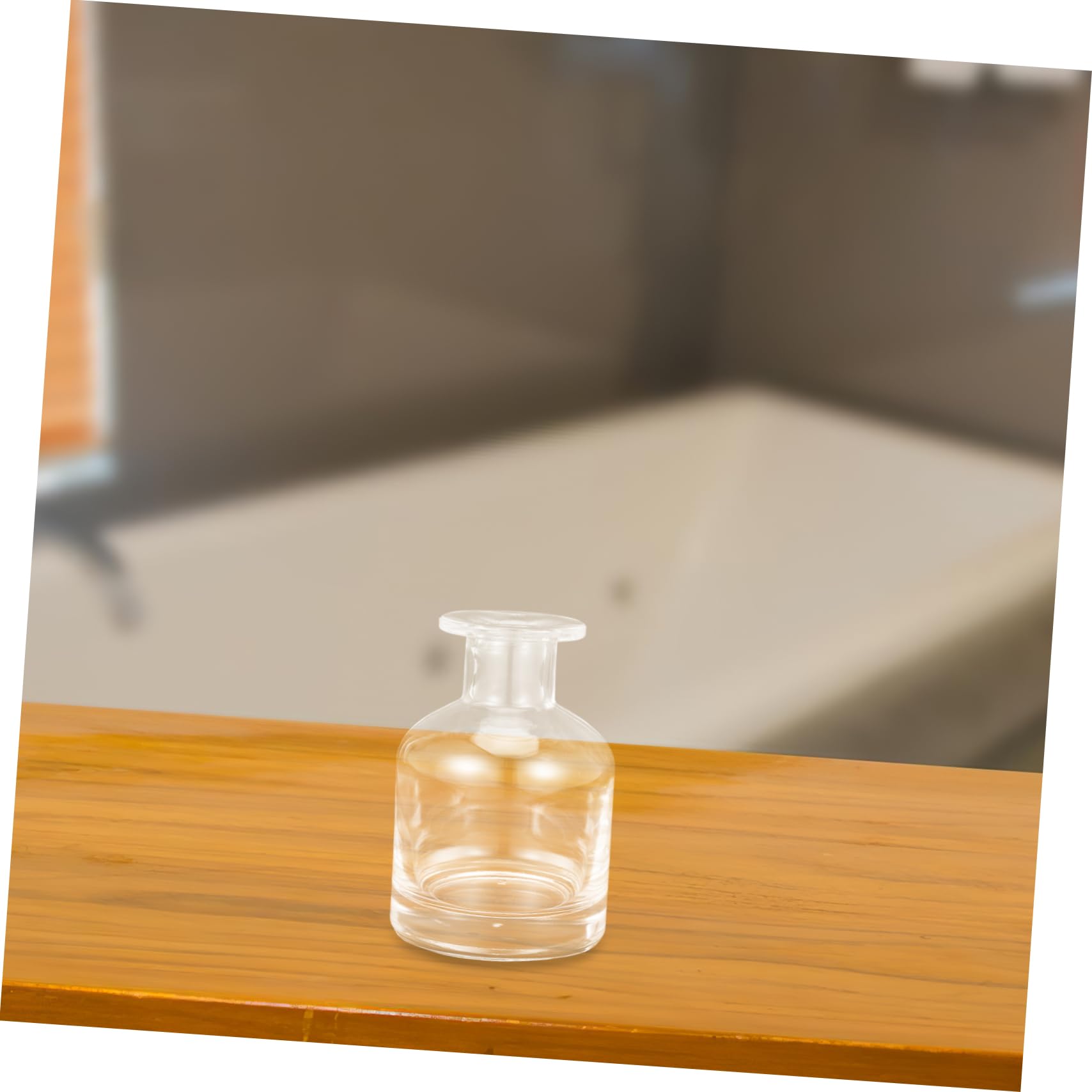 4 Pièces Bouteille Diffuseur Verre Cylindrique Rechargeable et Portable pour Huiles Essentielles Flacon Vide Élégant pour Diffuseur à Maison et Voiture Lot