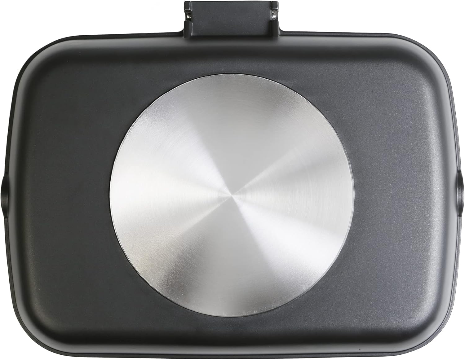 WECOOK! Ecochef Titanio Bistecchiera Liscia, Induzione, 34x24cm, Antiaderente QUANTANIUM Ecologico senza PFOA, Alluminio Fuso, 5mm di Spessore, Manico in Legno Pieghevole, Vitroceramica, Gas