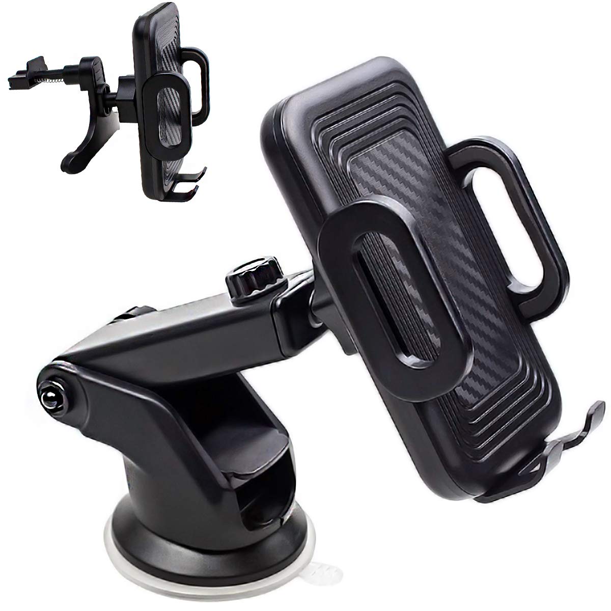 Car Phone Holder,Air Vent,Dashboard & Windshield Automobile Smartphones Mount,Adjustable Long Aarm Handsfree Vehicle Mobile Clip,360 Degree Rotation Auto Cellphone Cradle for iPhone,Samsung,LG,Huawei