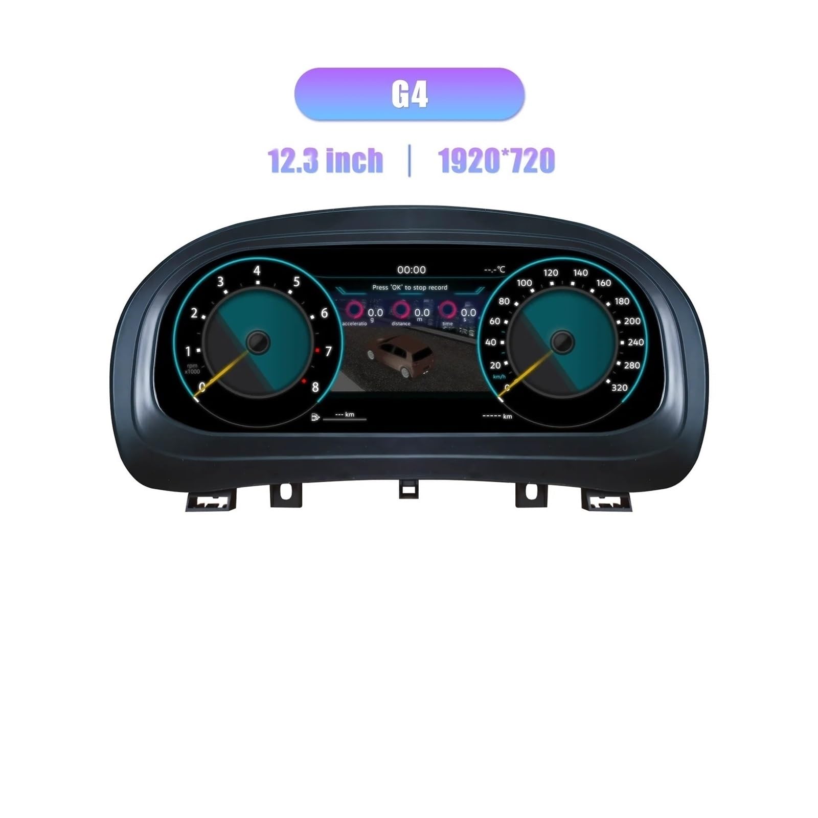 Cruscotto digitale LCD da 12,3 pollici compatibile con Volkswagen Golf 4 1997-2003 anni cruscotto cruscotto tachimetro