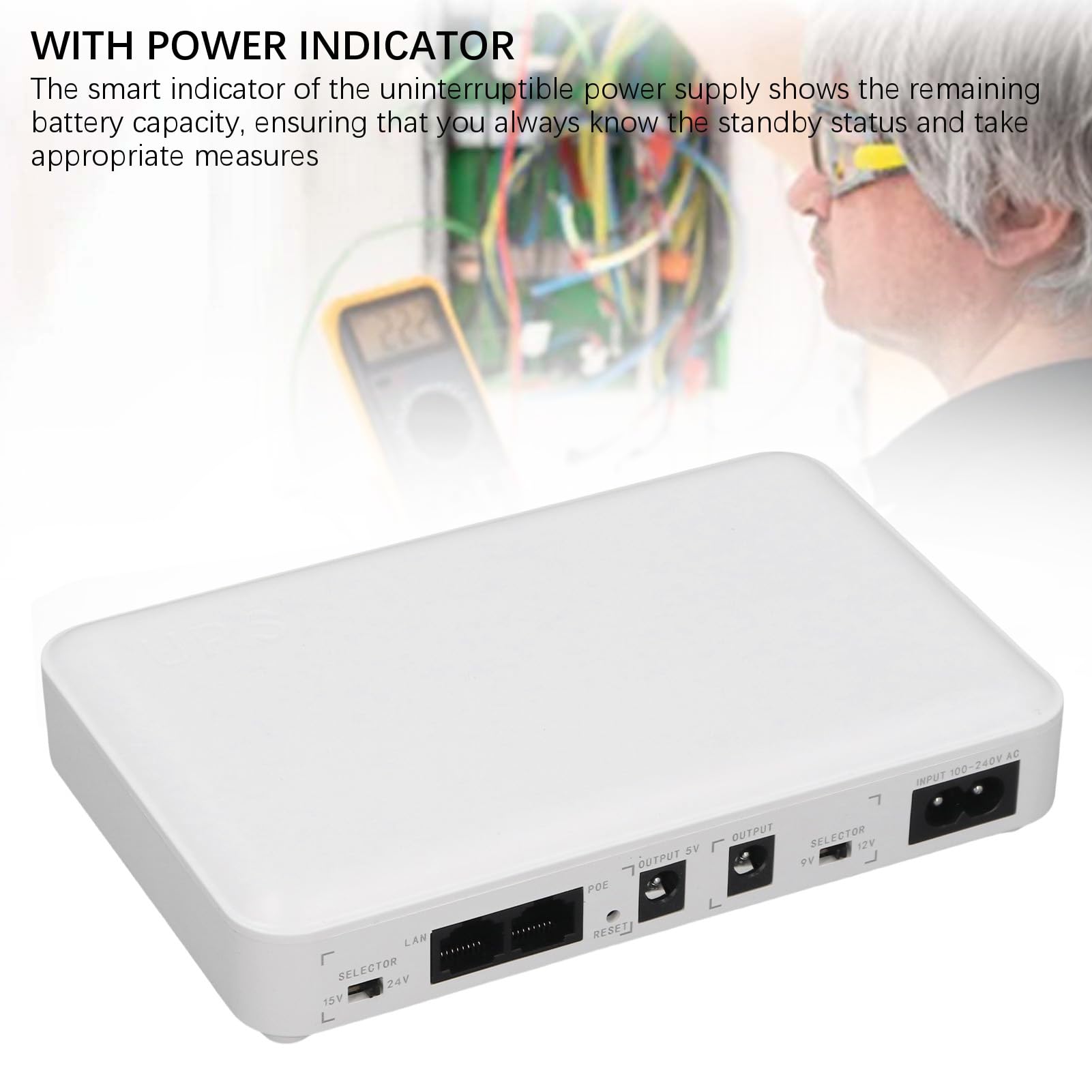 MU5-02 Mini UPS CC da 5 V 2 A, batteria di backup per telecamera CCTV