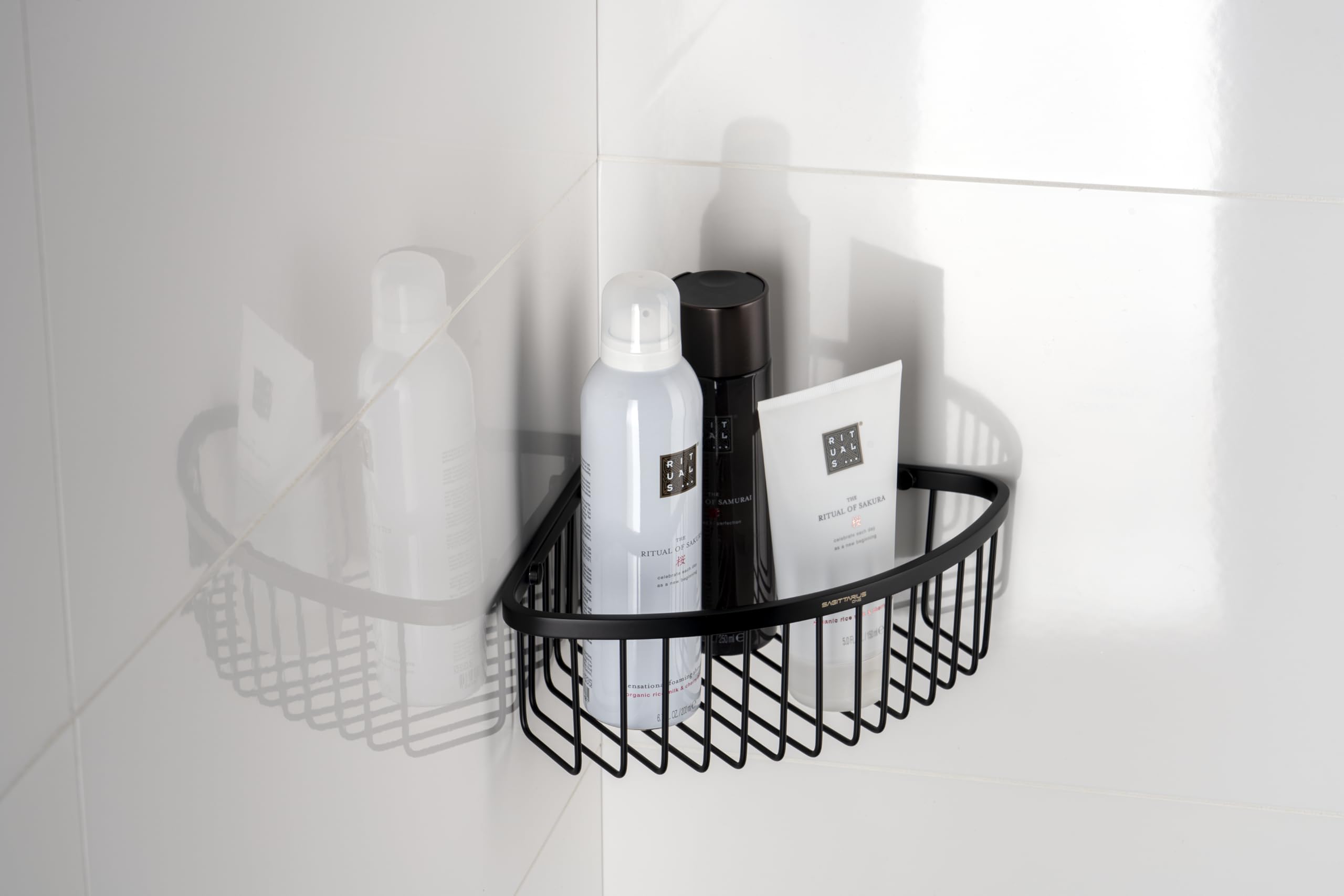 80S1 Shower Shelf – Duschkorb Ecke aus Edelstahl – 8cm Tiefer Duscheckregal Chrom – Rostfrei & Modern – Duschablage Für Bad & Dusche, Wandmontage