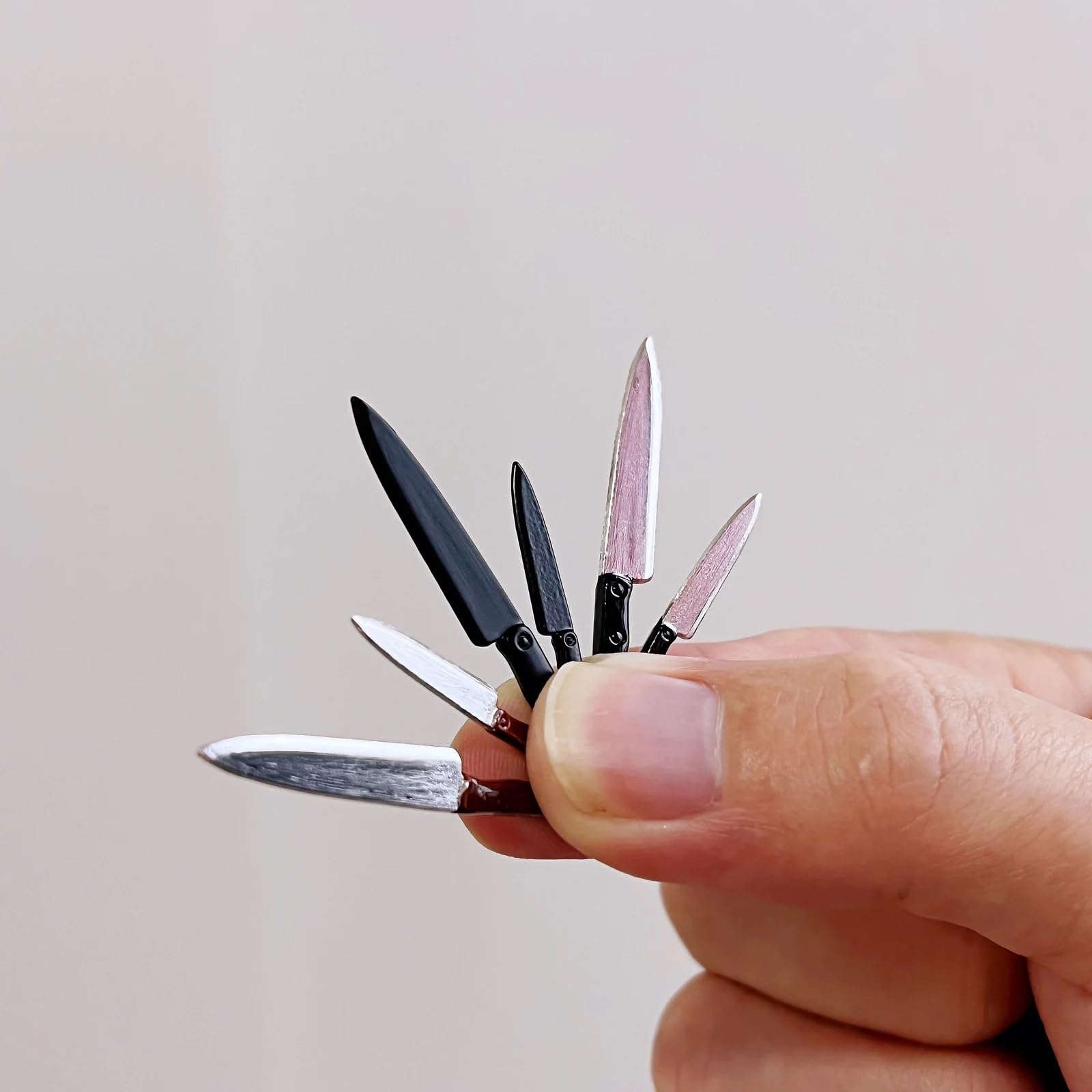 Amazon.co.jp: ミニチュアクッキングナイフ、メタルナイフ、ドール