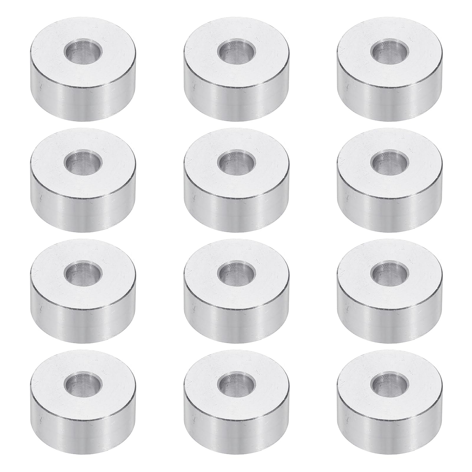 PATIKIL M6 Aluminum Spacers, 12pcs 1/4" x 3/4" Round Metal Spacers for 1/4 or M6 Screw Bolts