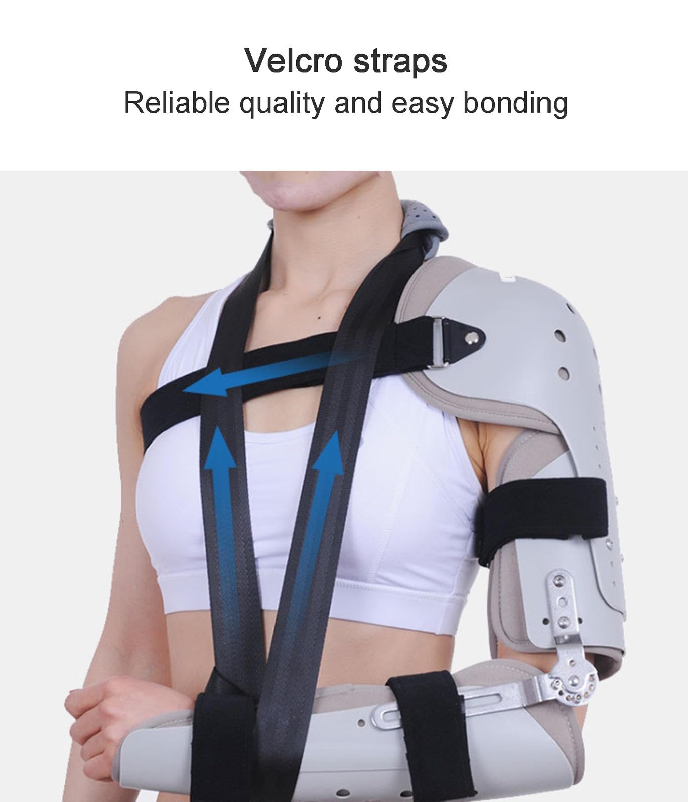 Tutore per Gomito Rom Incernierato Regolabile, Immobilizzatore per Arto Superiore, Tutore per Gomito Avambraccio con Supporto per Spalla, Tutore Postoperatorio per Lussazione Del Braccio,right