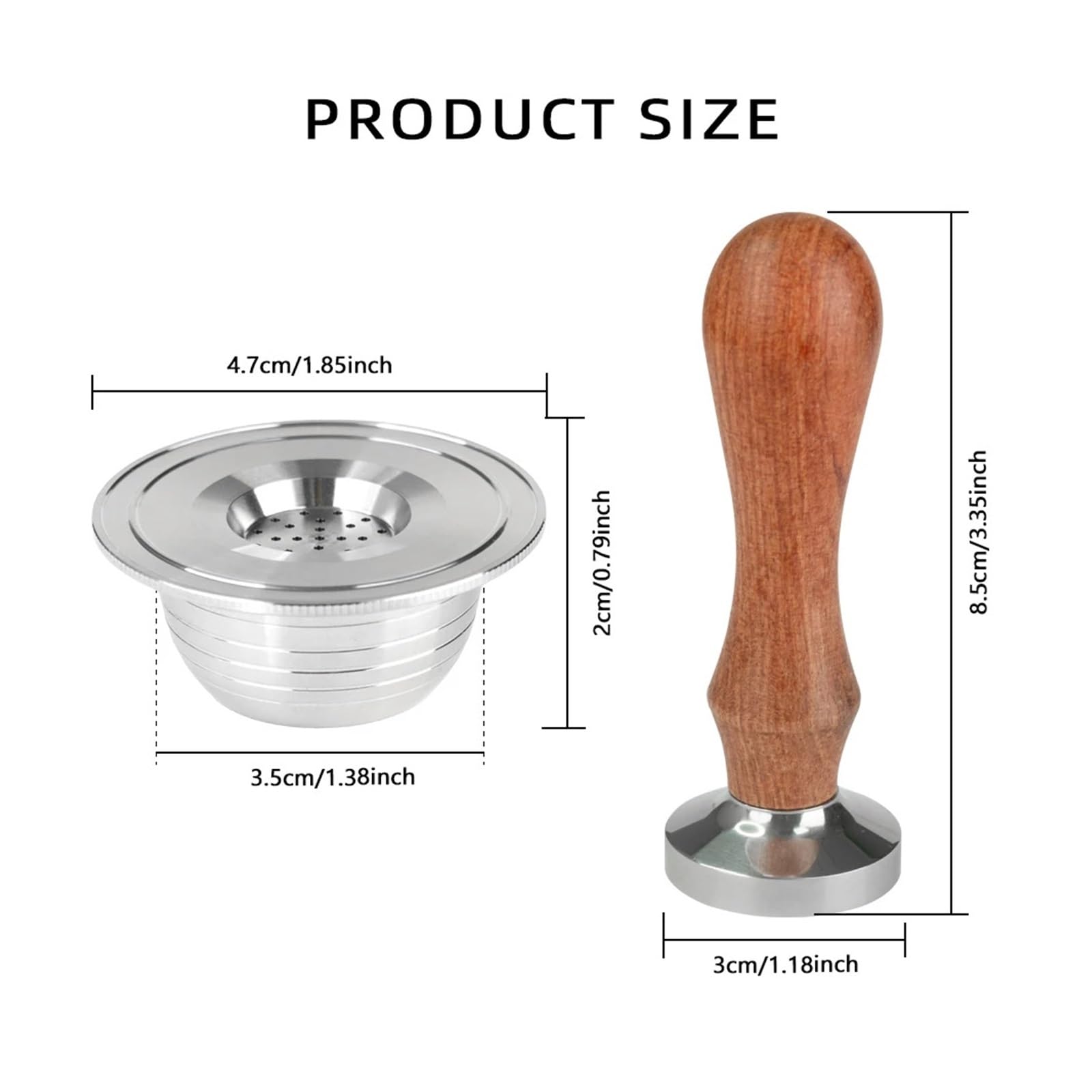 Cono de filtro recargable cápsula café reutilizable con taza manipulación | Set C