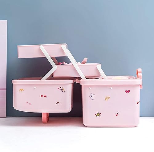 Miniatura 5 de Almacenamiento de accesorios para el cabello, organizador rosa, soporte portátil para clip para el cabello, caja de almacenamiento de maquillaje,