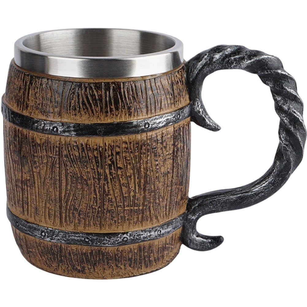 Vajilla de estilo medieval premium con acabados rústicos de madera para coleccionistas