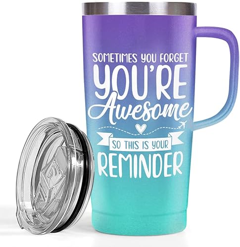 Miniatura 8 de SANDJEST Vaso para papá con asa de 20 onzas con información nutricional para papá, taza de café de viaje de acero inoxidable, regalo para padres,