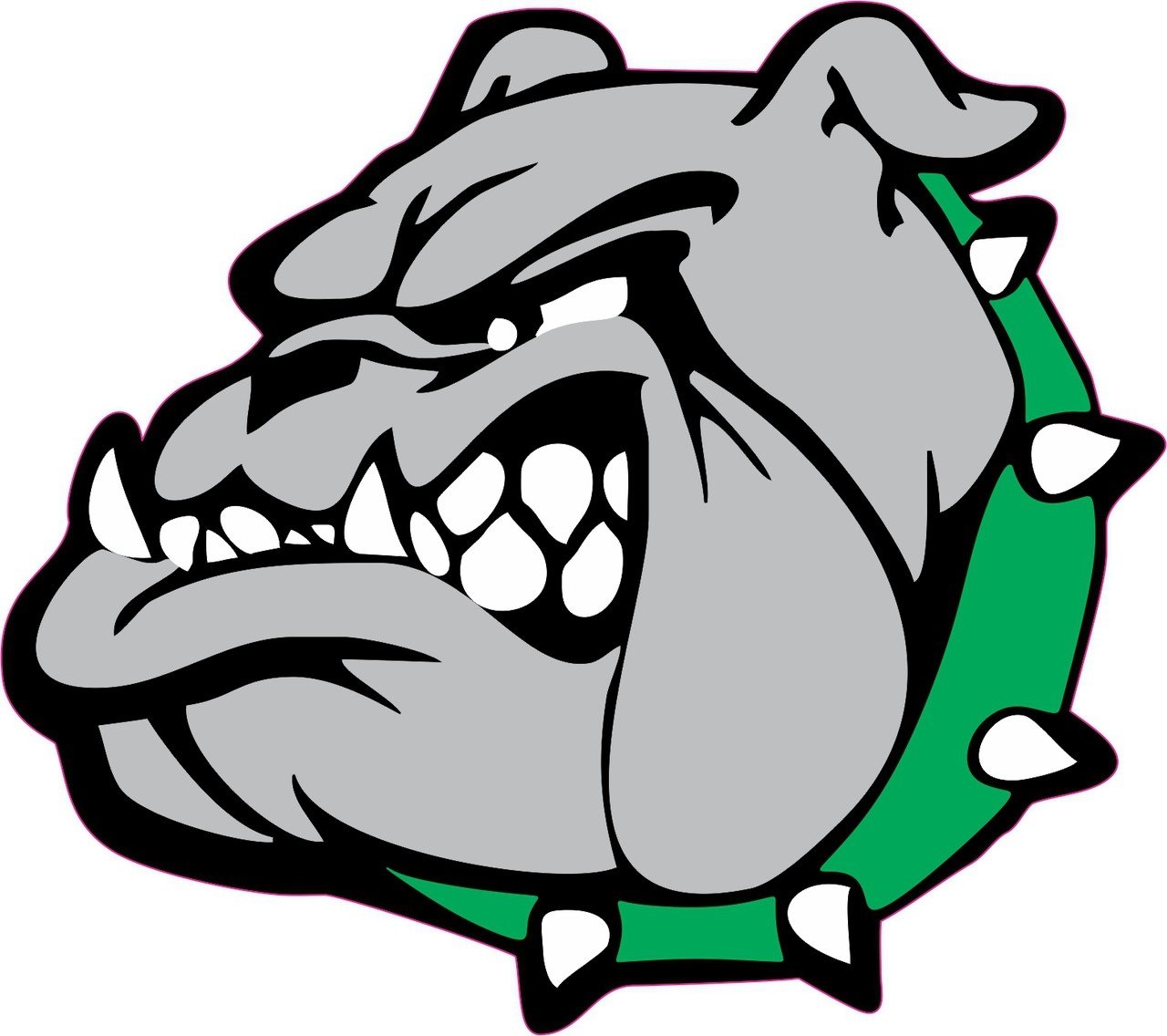 StickerTalkBulldog Mascot Vinyl Sticker, 5 inches by 4.5 inches