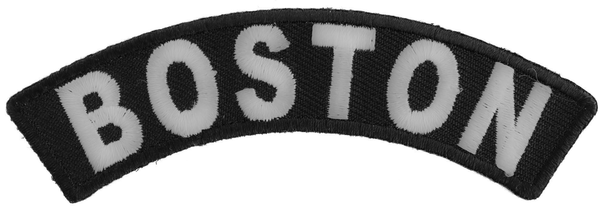 Boston Patch - 4x1 inch. Embroidered Iron on Patch