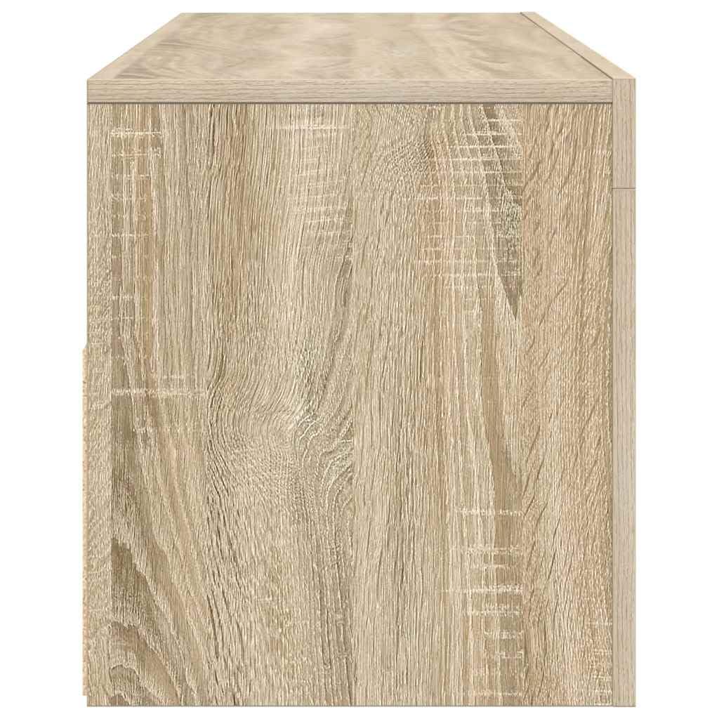vidaXL Mobile Porta TV con Luci LED Rovere Sonoma 120x35x40 cm