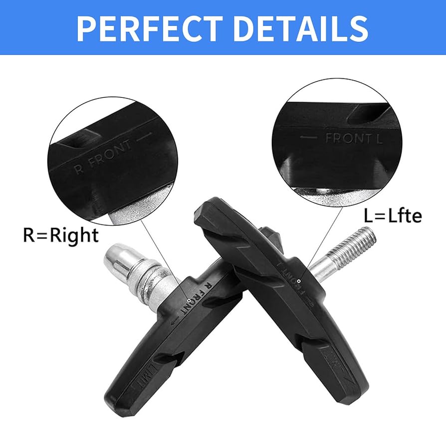 V Brake Pads, 2 Pairs Of Bike Brake Pads,70mm V Brake Blocks (with Hex Nuts And | UK