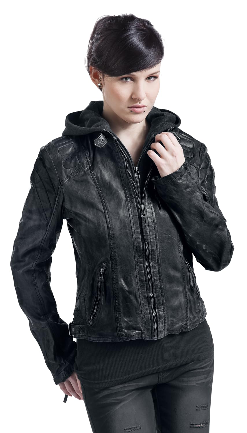 Mauritius Chasey Frauen Lederjacke schwarz Casual Wear, Rockwear