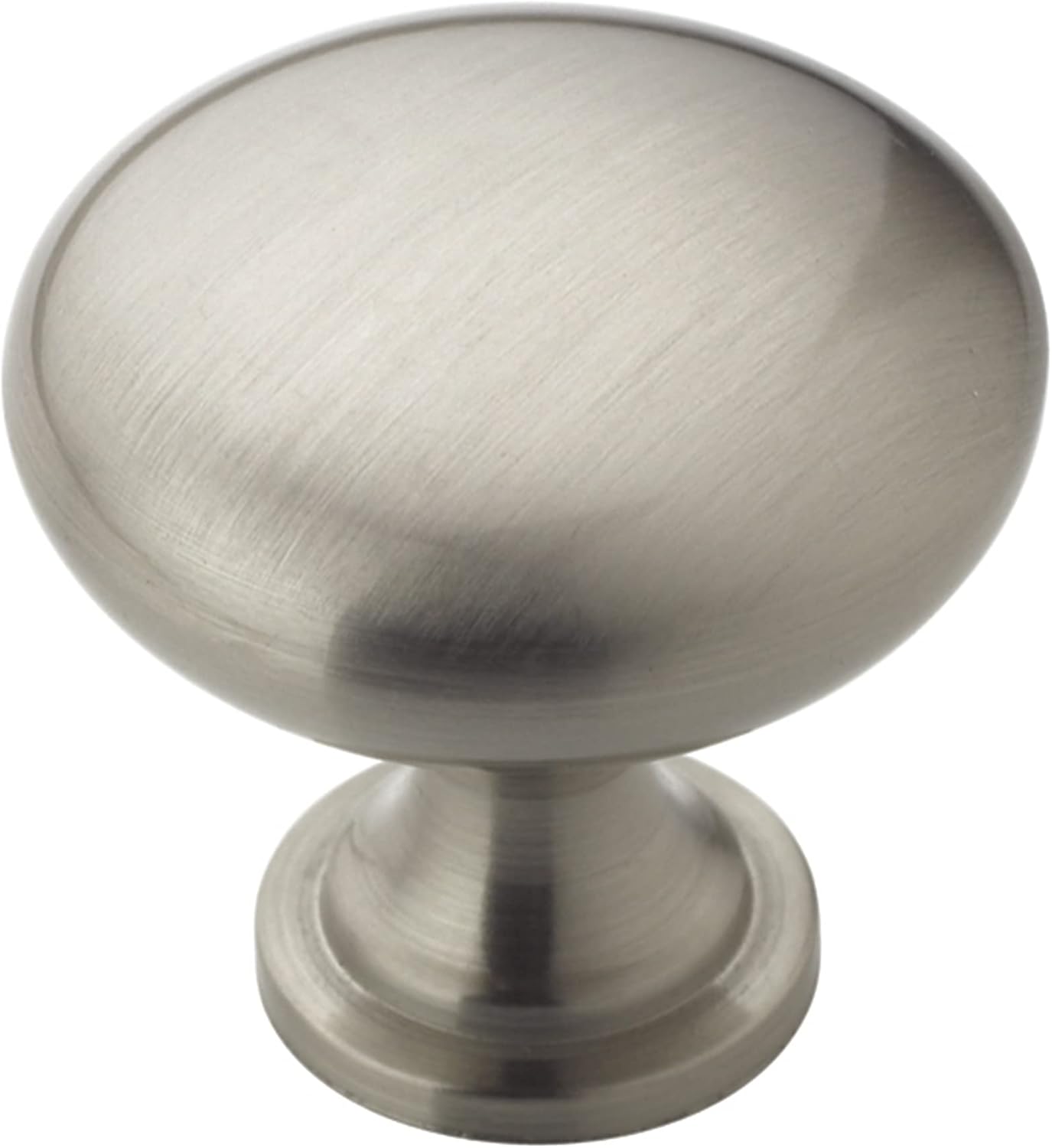Brushed Nickel Round Cabinet Knob with Mounting Hardware