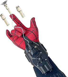 YONTYEQ Web Shooter Wrist Toy-Rope Launcher ,USB Recharger，Automatic take-up,Spider Web Shooters That Actually Shoot，Superhero Role-Play, Real Web-Shooters Great Gift for Man and Kids(Black)