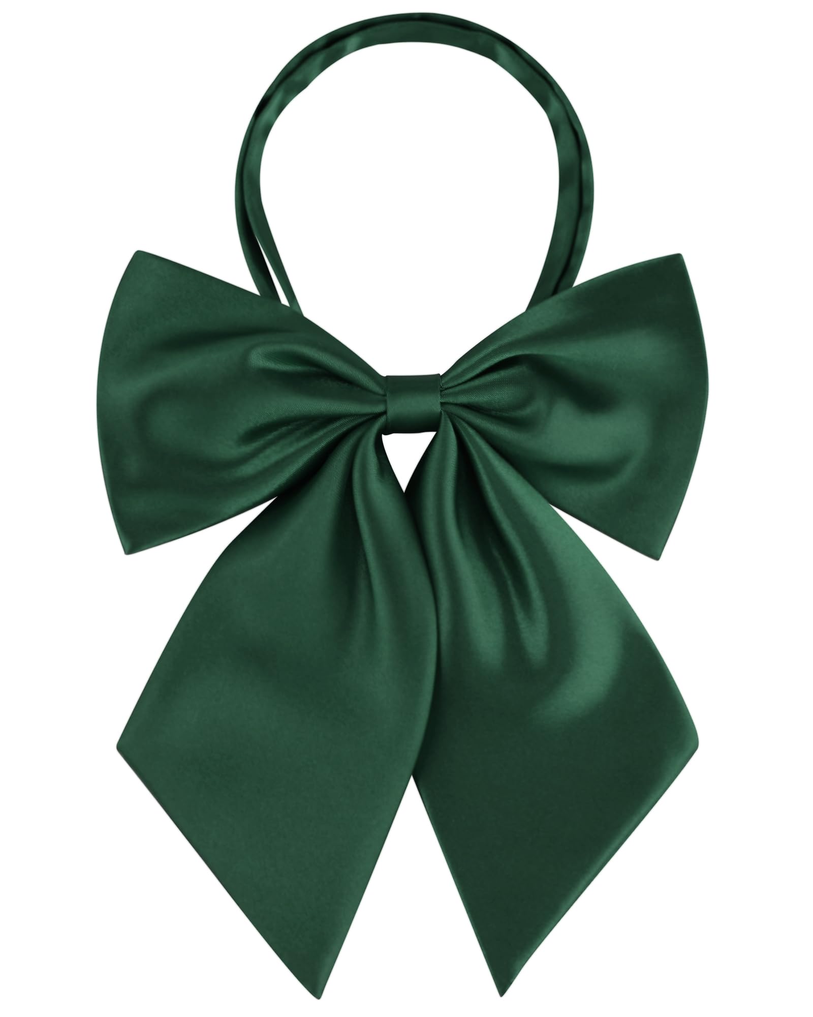 AWAYTR Ladies Adjustable Pre Tied Bowtie - Solid Color Bow Ties for Women