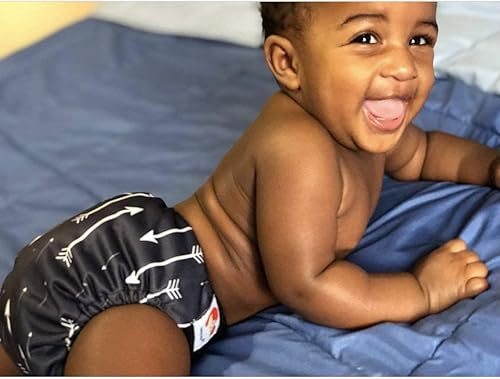 Miniatura 6 de 12 pañales de tela Kawaii HD3 talla única para bebé + 24 insertos súper absorbentes de 8 a 36 libras unisex, el mejor pañal de tela para guardería