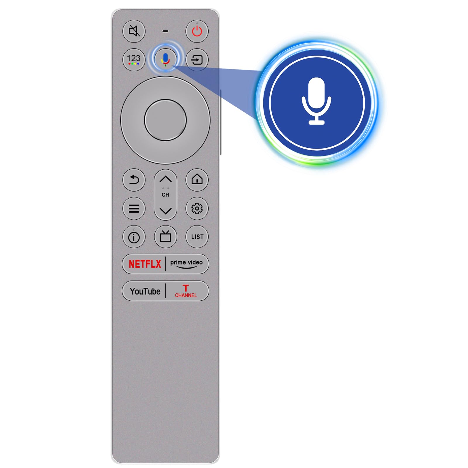 Telecomando di ricambio RC933 FUB1 adatto per TCL Mini LED Smart Android TV Q10B, con funzione vocale