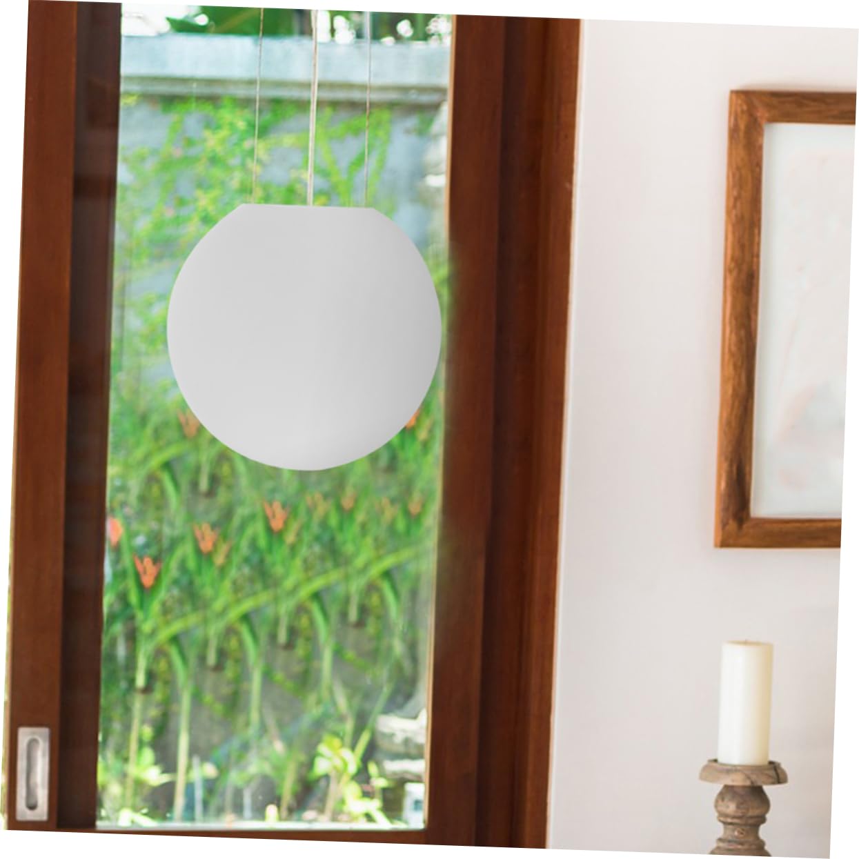Gadpiparty Tulipa Lámpara Techo de Vidrio Opalino, Pantalla de Globo Redonda Lechosa, Fácil Instalación y Limpieza, para Comedor y Dormitorio